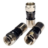 Conector Rg6 Compressão Cabo Coaxial Pressao Kit 30 Peças