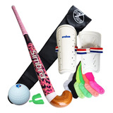 Kit Hockey: Palo Bocha Bucal Par De Medias Canilleras Funda