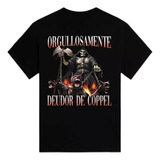 Playera Negra De Orgullosamente Deudor De Coppel Calavera 