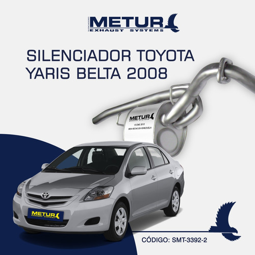 Silenciador Toyota Yaris Belta 2008/11 Foto 5