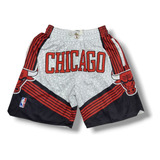 Short Basquet Nba Just Don Chicago Black And White