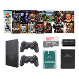 Playstation 2 Ps2 Opl Mx4sio 256-gb 2 Controles (sem Leitor Dvd)
