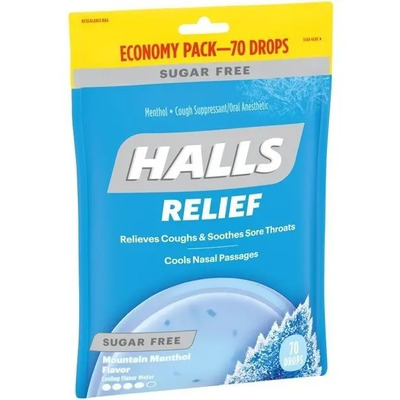 Halls Relief Menthol Sugar Free 70 Pastillas Importado | MercadoLibre