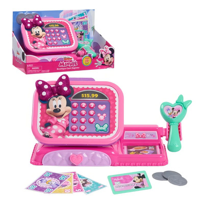 Caja Registradora Minnie Mouse Con Sonidos Y Accesorios Mimi Color Rosa | Envío gratis