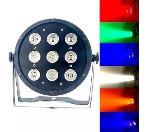 Foco Par 9 Led Dmx  Rgbw Disco Fiesta Luces