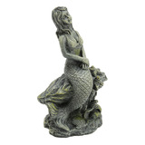 Estatua De Sirena De Acuario, De Resina Segura, Hermosa Deco