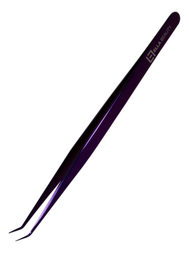 Pinça Ella Beauty Para Alongamento Cílios Slim Curva Purple