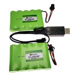 2 Paquetes De 6v P/carrito Rc Y 1 Cargador De Usb