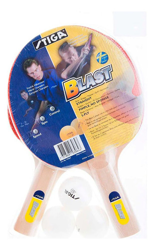 2 Raquetas Ping Pong Blast Pin Pon Incluye 3 Pelotas