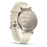 Relógio Garmin Lily 2 Sport Cream Gold/coconut Watch Com Design De Pulseira De Silicone