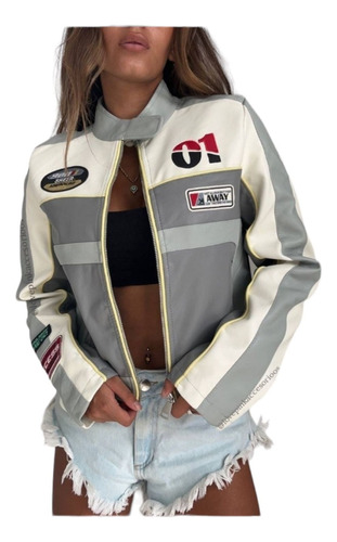 Campera Eco Cuero Mujer Motoquera Moda Tendencia