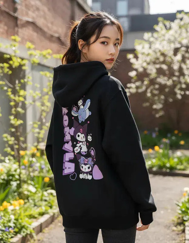 Sudadera Con Capucha Kuromi Melody Y Kitty Anime | Meses sin interés