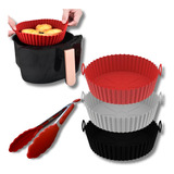 Kit Forma Cesto De Airfryer E Pegador De Silicone Resistente