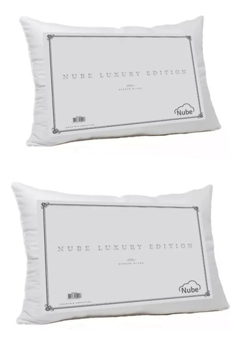 Set X 2 Almohadas Nube Luxury Edition Efecto Pluma 90x50