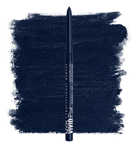 Delineador De Ojos Nyx Pmu Vivid Rich Mechanical Pencil Color 14 Sapphire Bling Efecto Metálico