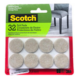 Set 32x Protector Fieltro Redondo 25mm 3m Scotch Piso Madera