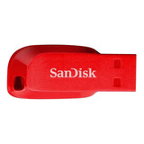 Pendrive Sandisk Cruzer Blade 32gb Rojo Electrico