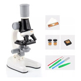 Microscopio De Niños Ópticos 100x 400x 1200x - Infantil Color Blanco
