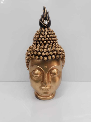 Cabeça De Buda Tailandes Grande Hindu Sidarta Dourada