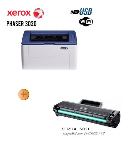 Impressora Xerox Phaser 3020/bi 3020 + Toner Extra Generico