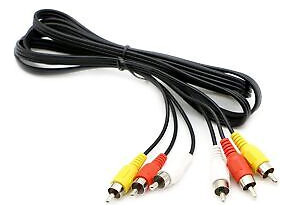 Pasow 3 Rca Cable Audio Video Composite Male To Male Dvd Ssb