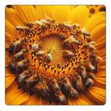 Mousepad Flores Y Abejas Miel Naturaleza Bees M2