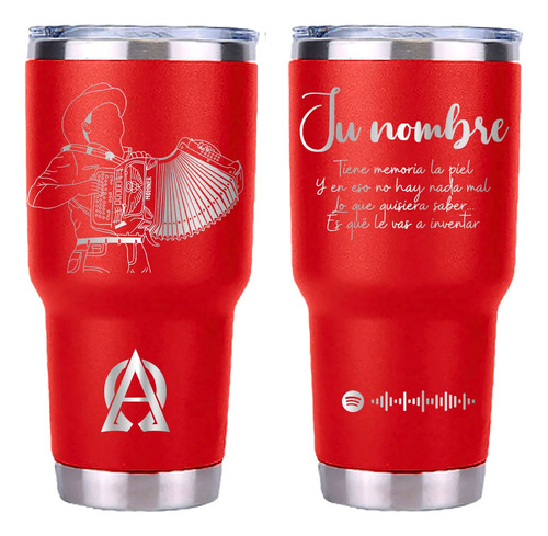 Alfredo Olivas Termo 30 Oz Vaso Térmico Láser Personalizado