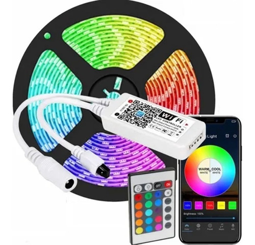 Kit Cinta Led Rgb Wifi Inteligente Alexa Google X 5 Metros