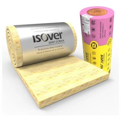 Isover Lana De Vidrio Rolac Plata Aluminio 100mm La Mejor | Envío gratis