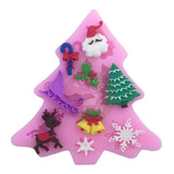 Molde Silicona Navidad Repostería Fondant Porcelana Fría