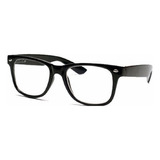 Armazon Negro Retro Hipster Unisex Con Micas Antireflejos