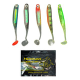 Pack 5 Sardinas Holograficas Hooked 4 Y 5 Pulgadas Pesca