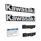 Calcos Kawasaki Versys Kle 650 Metalizadas Moto Negra