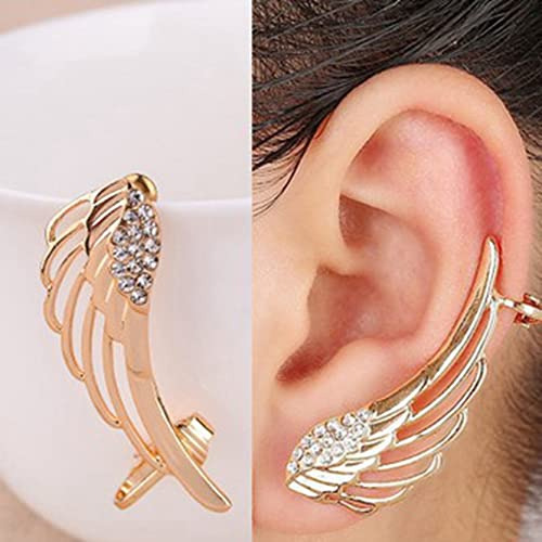 Aretes Clip Con Alas Angel Circonita Cubica Para Mujeres Y N