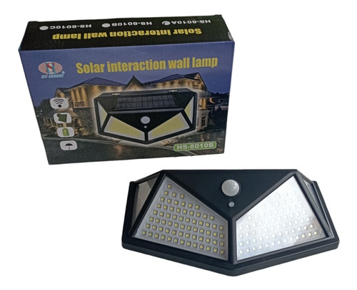 Lámpara Solar 180luces Exteriores Sensor Movimiento Hs-8010a