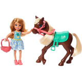 Barbie Club Chelsea Boneca Y Caballo Loira De 6 Pulgadas