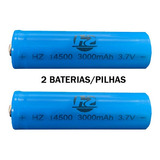 Kit 2 Bateria Pilha Recarregável 14500 3000 Mah 3.7v Litio