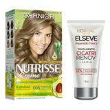 Kit Tinta Cabelo Garnier Nutrisse Louro + Elseve Leave-in 