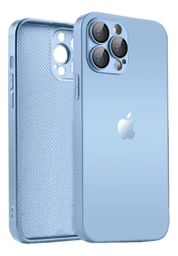 Case Proteção Capinha Para iPhone 11 Ao 15 Pro Max Capa Cor Azul Sierra Para iPhone 13 Pro Max