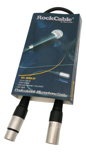 Cable Microfono Balanceado Xlr Macho Hembra Warwick - 0,5mt 