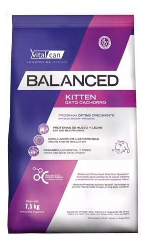 Vital Cat Balanced Kitten 7.5 Kg Gatitos El Molino