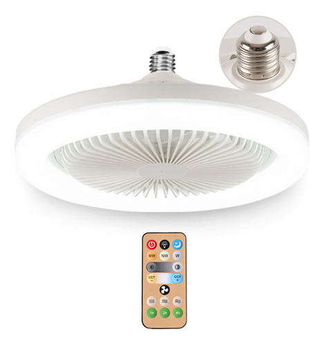 Ventilador De Techo De 3 Modos, Luz Led Moderna Y Silenciosa