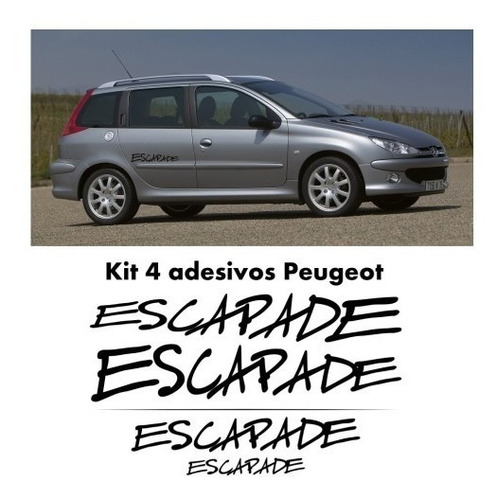 Kit 4 Adesivos Peugeot Sw Escapade 207 206