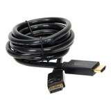 Cable Displayport A Hdmi 1.8 Metros Color Negro