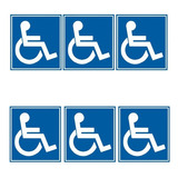 Stickers Para Discapacitados 6 Pzas Señalamiento Para Autos