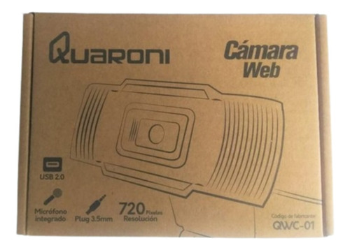 Camara Web Quaroni Qwc01 Microfono Integrado 720 Pixeles