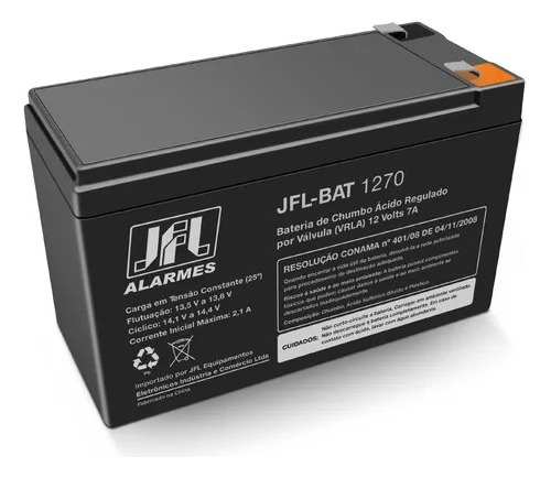 Bateria Central E Segurança 7a - 12 Volts Jfl-bat 1270 