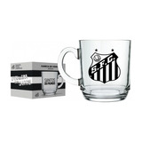 Caneca De Vidro Santos 300ml, Futebol, Presentes