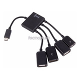 Cable Adaptador Micro Usb Otg / Hub Celular Tablet 3 Puertos