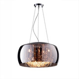 Pendente 40cm Vidro Cristal K9 Cobre P/ Sala Mesa Jantar